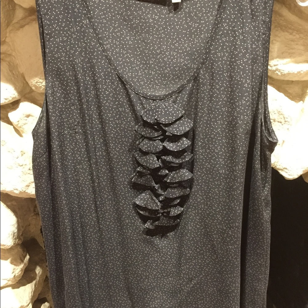 Halogen ruffled tank